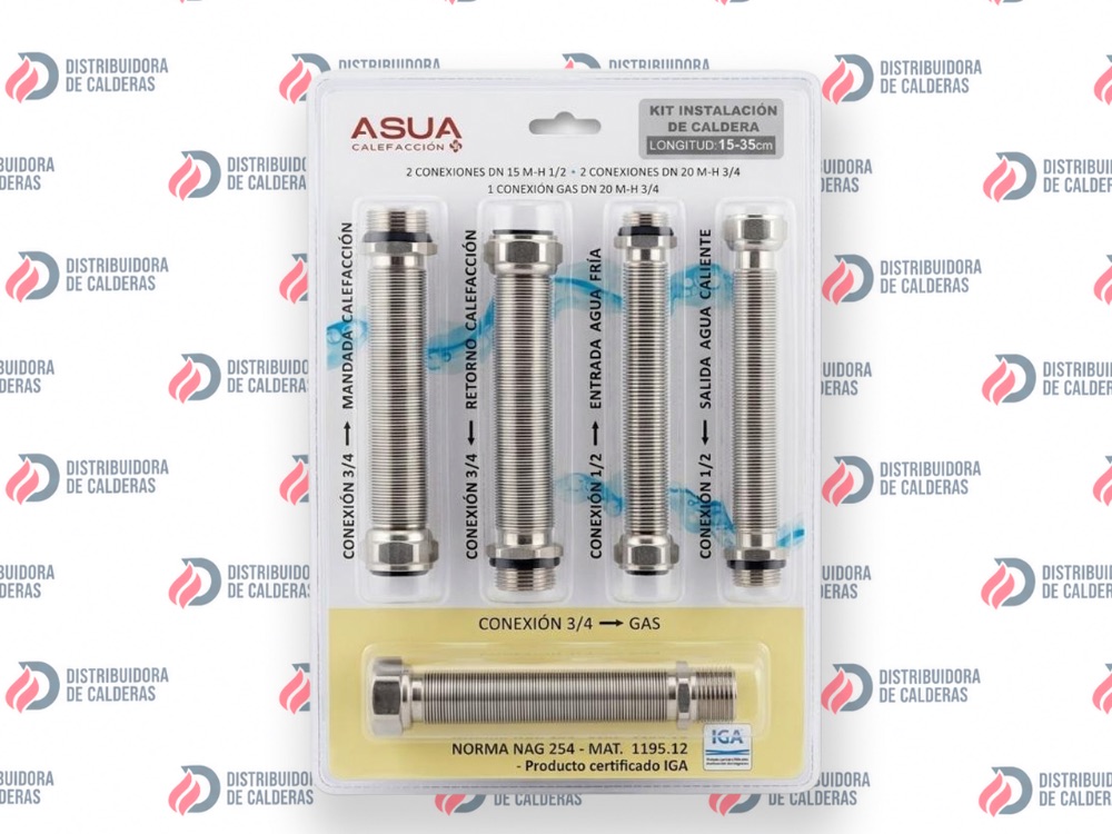 Kit flexible para calderas (Instalacion) Reglamentario Calderas Acero Inoxidable - Aprobado